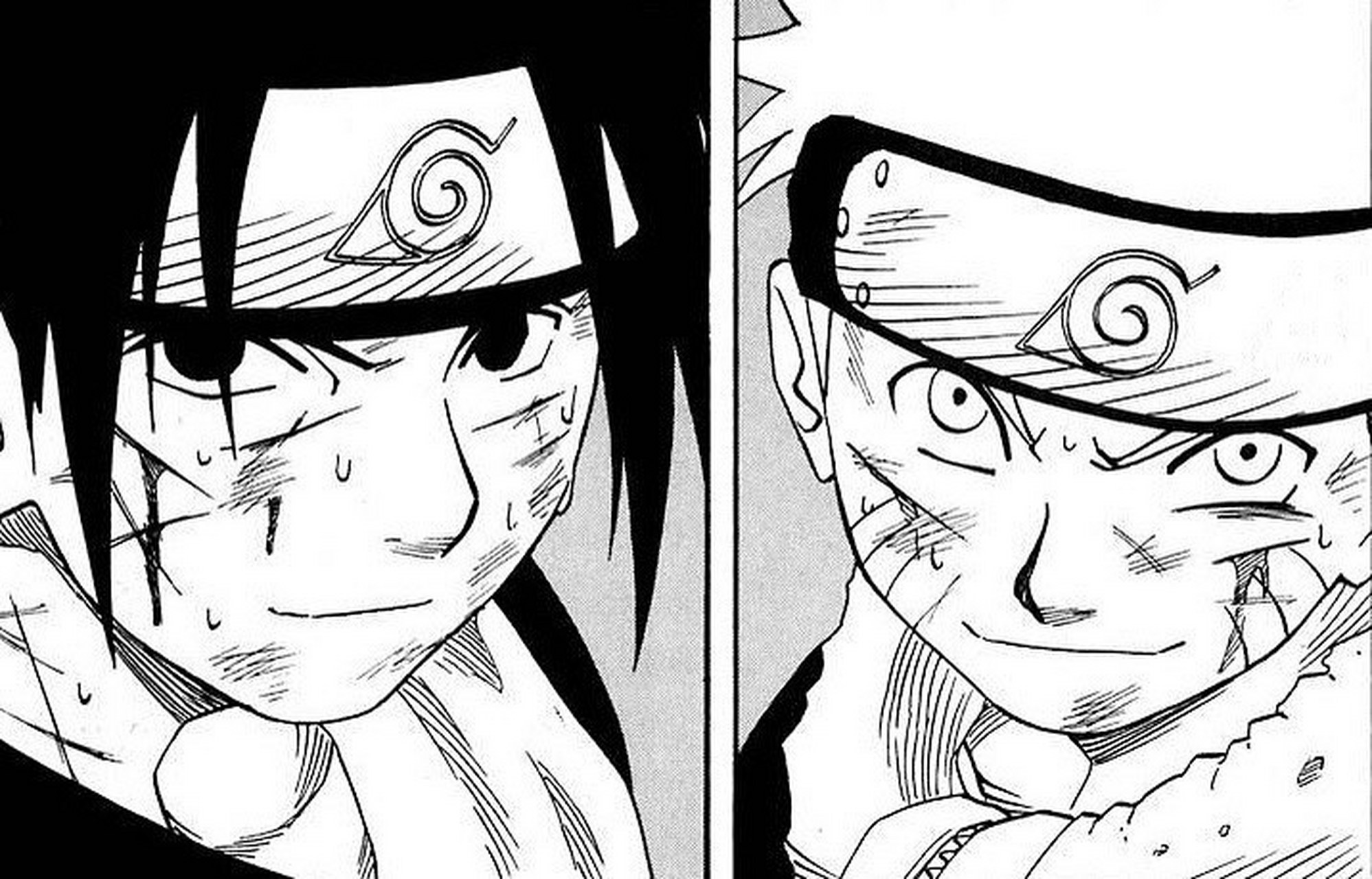 鸣人和佐助两眼对视 #火影忍者