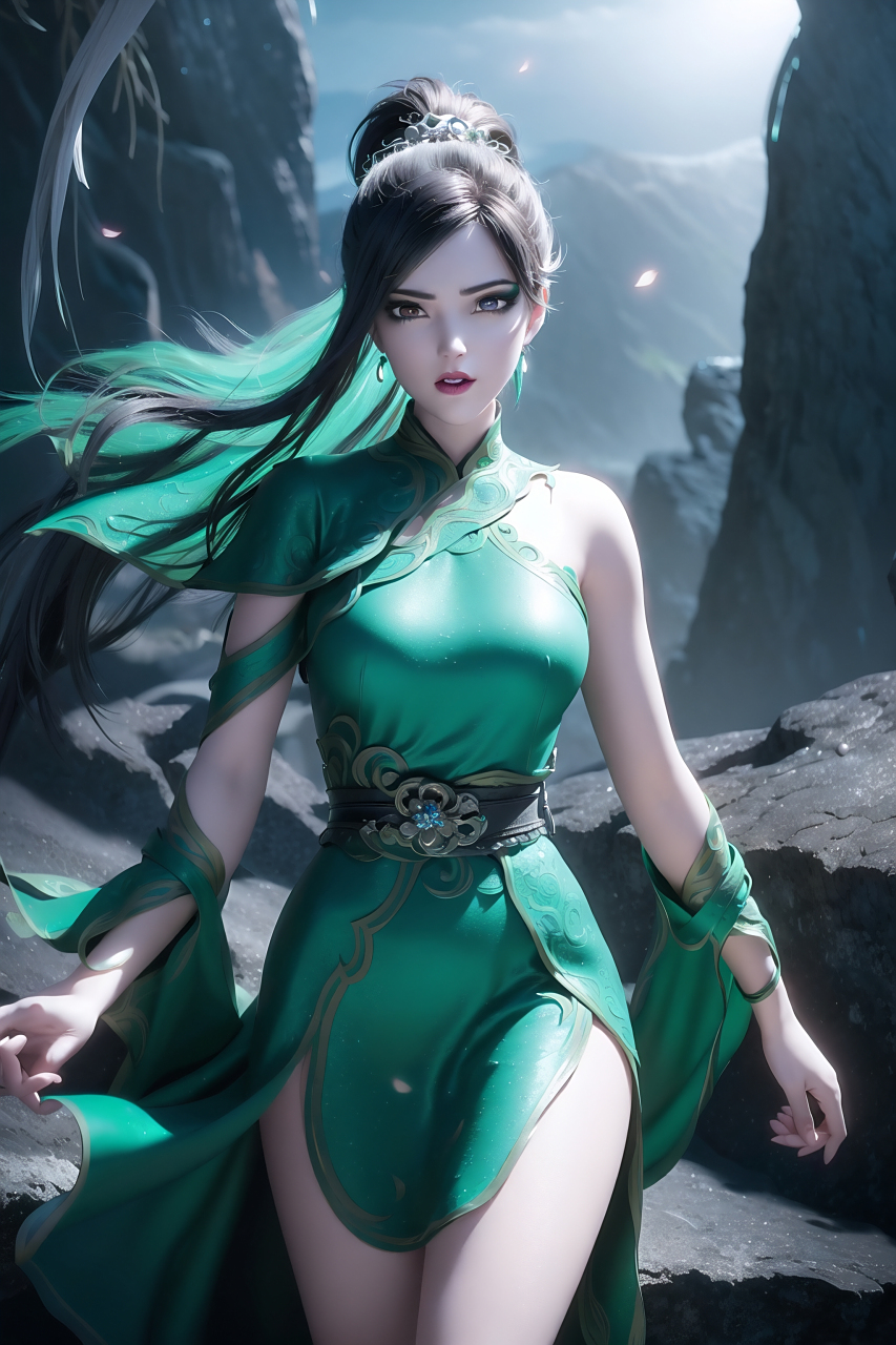 ai绘画青蛇劫起小青