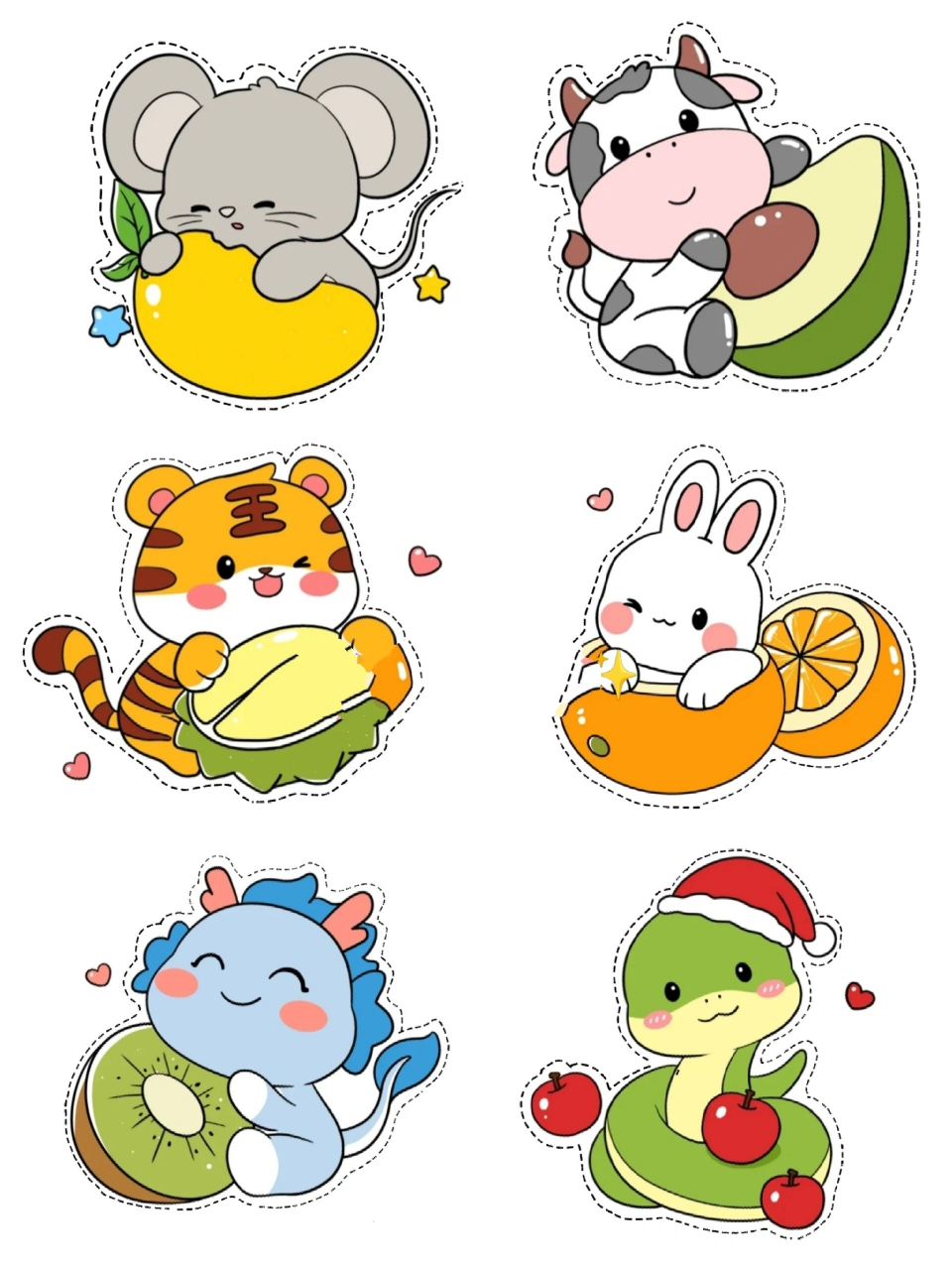 十二生肖剪纸(可直接打印)