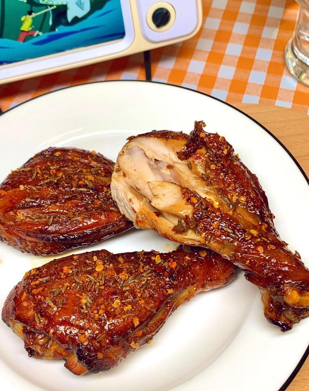 烤箱版孜然烤鸡腿零失败 大鸡腿啃的真解馋 做法太简单了都来试试吧