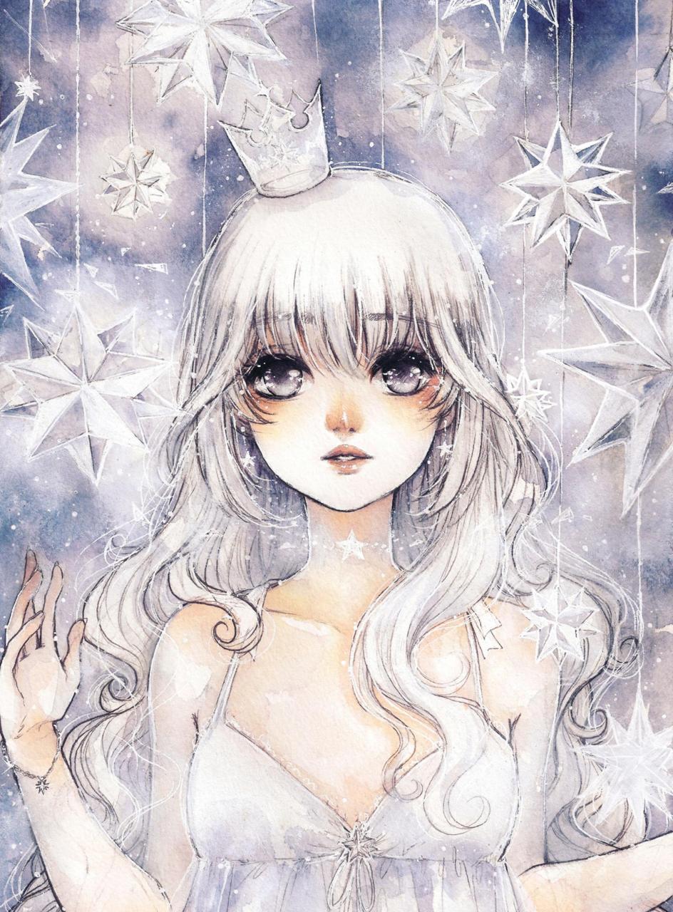 gif创作人# 画师 cherriuki 星梦少女水彩系列插画作品欣赏2