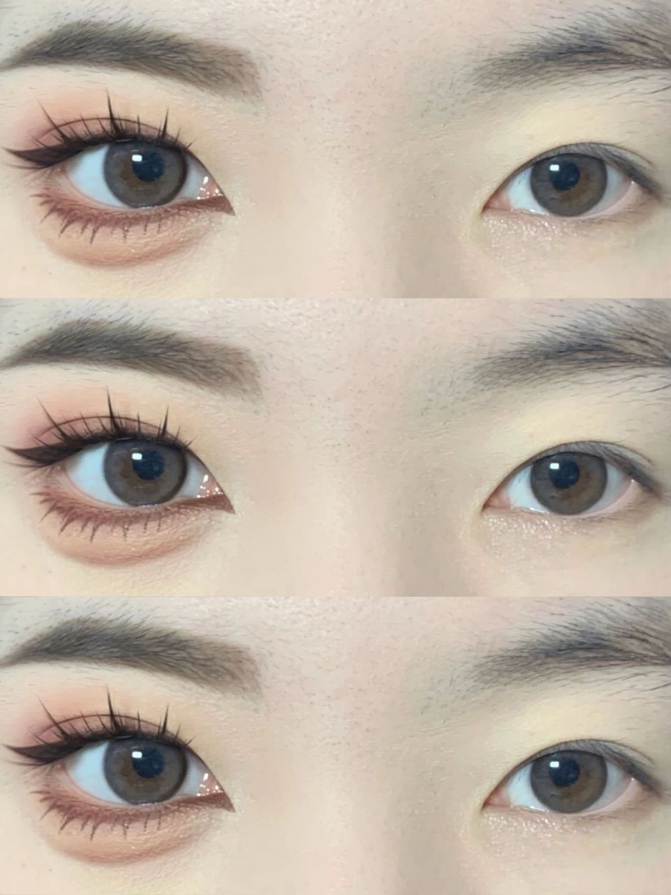 消肿温柔内双杏眼友友 快试试这个粉钓系粉棕狐狸眼!