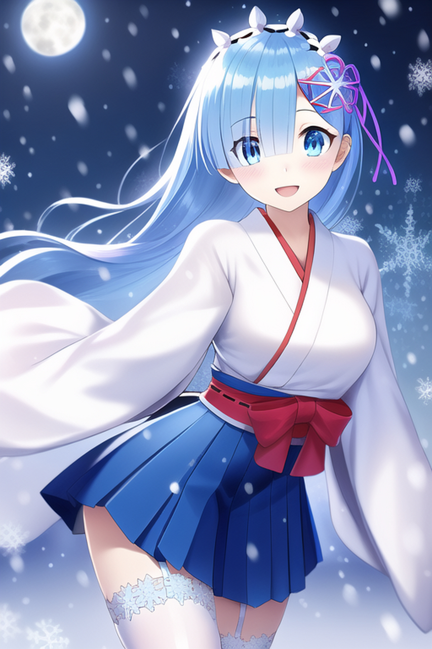 长发的蕾姆酱好美啊,配上这月色背景真是绝绝子[爱你][爱你][爱你]