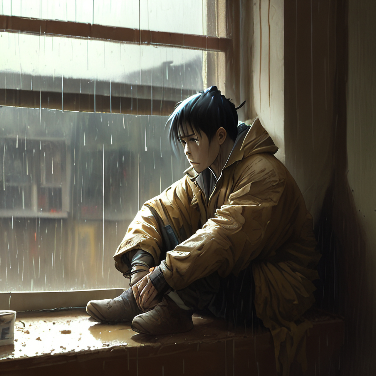 坐窗雨萧萧,出户泥活活.经典,写实,优雅#百度文心一言来了