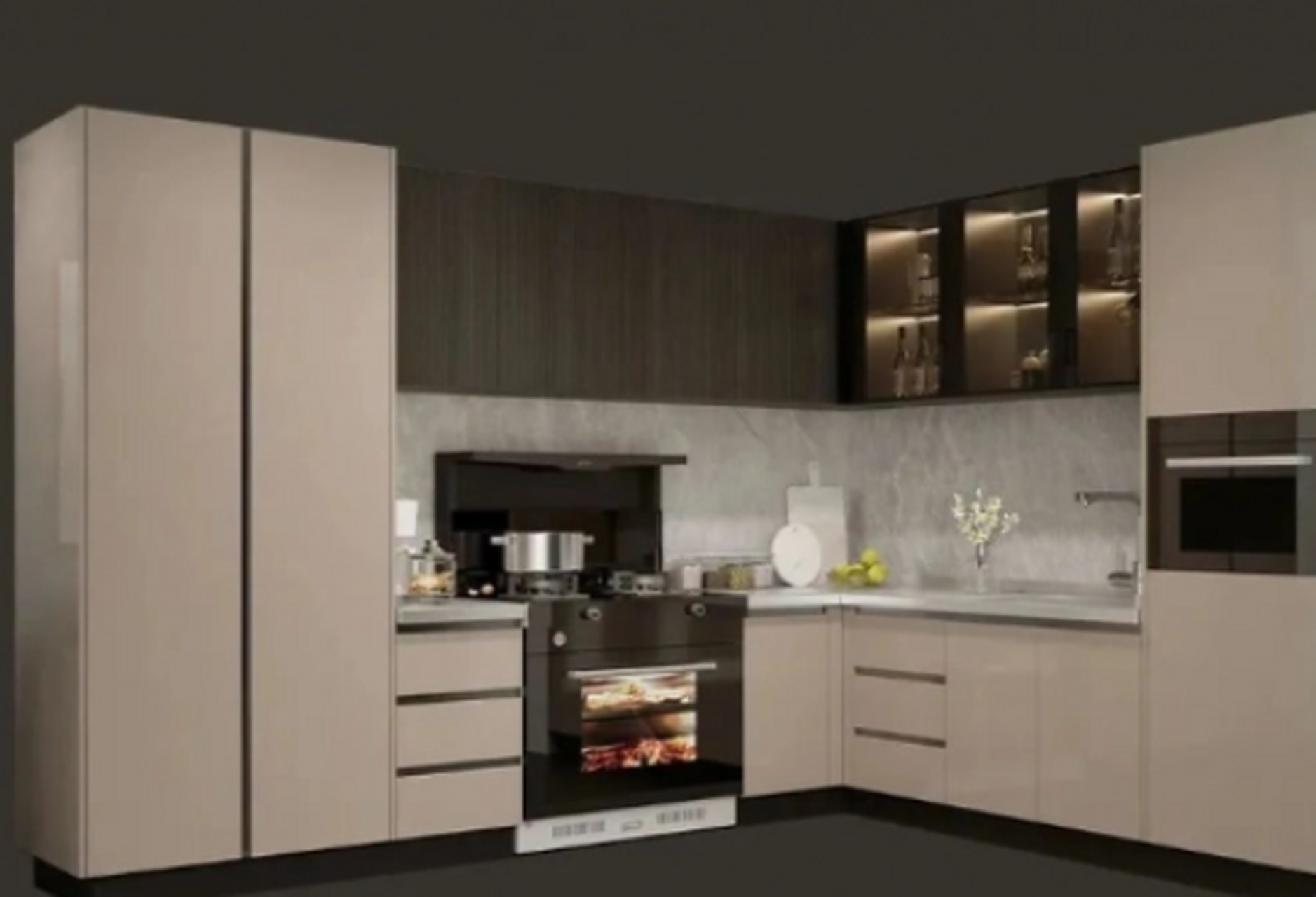 不锈钢橱柜高端品牌森歌不锈钢台面橱柜效果图,森歌不锈钢厨房整体橱