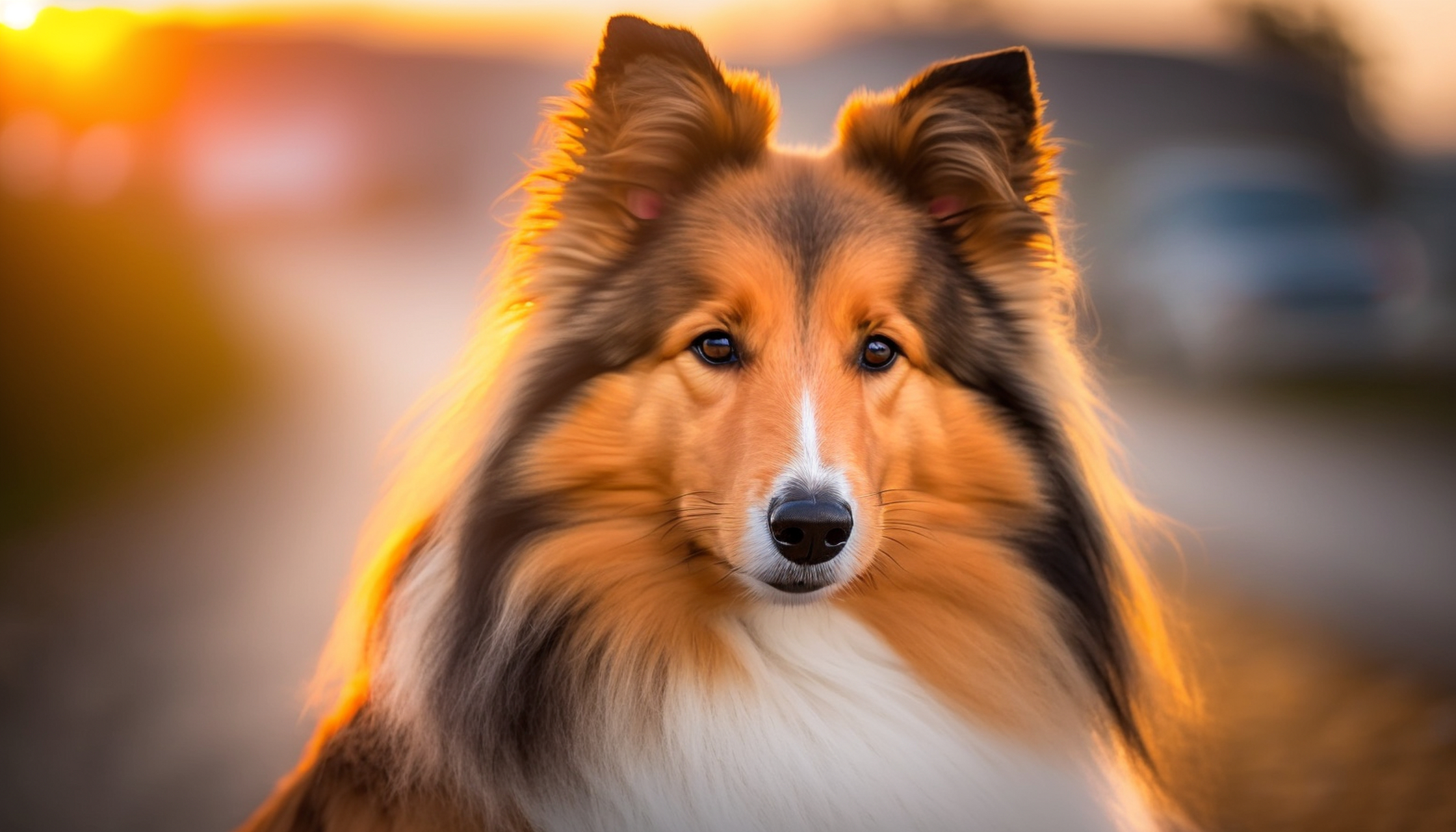 在草原上,喜乐蒂牧羊犬穿过茂密的青草,它优雅的身姿仿佛随风起舞.