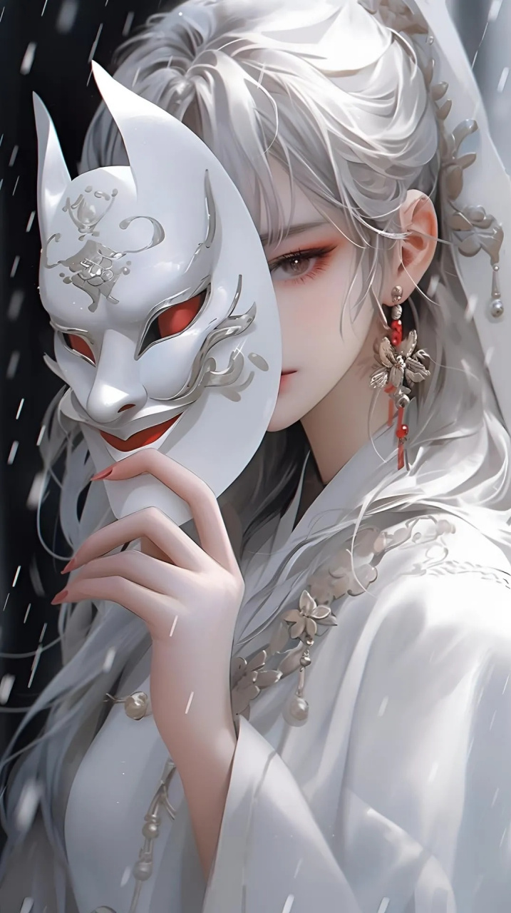 精美插画女生高清壁纸|暗丧系鬼面篇 676767