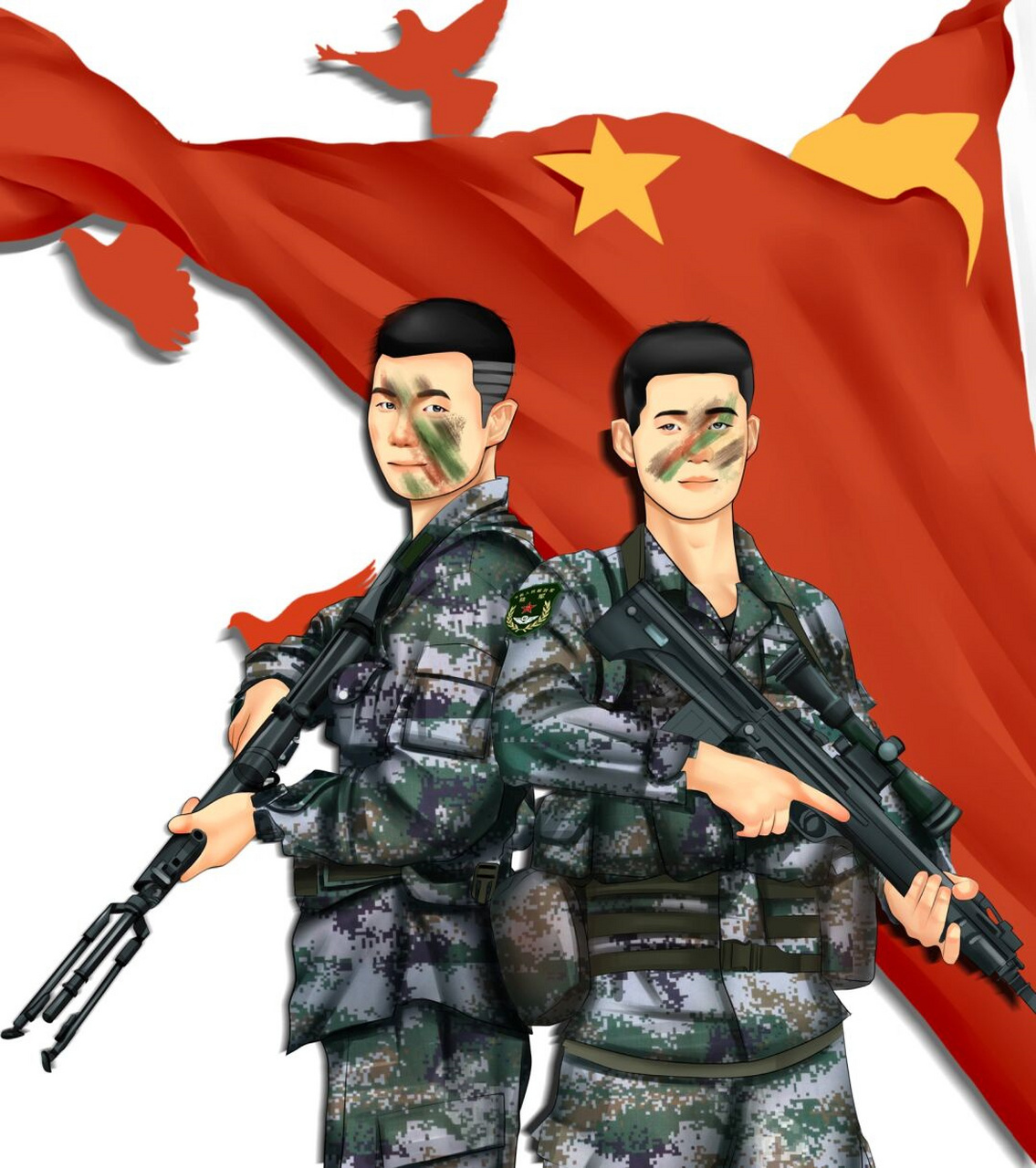 致敬中国军人  一个军礼,献给祖国的是一颗赤诚的心.