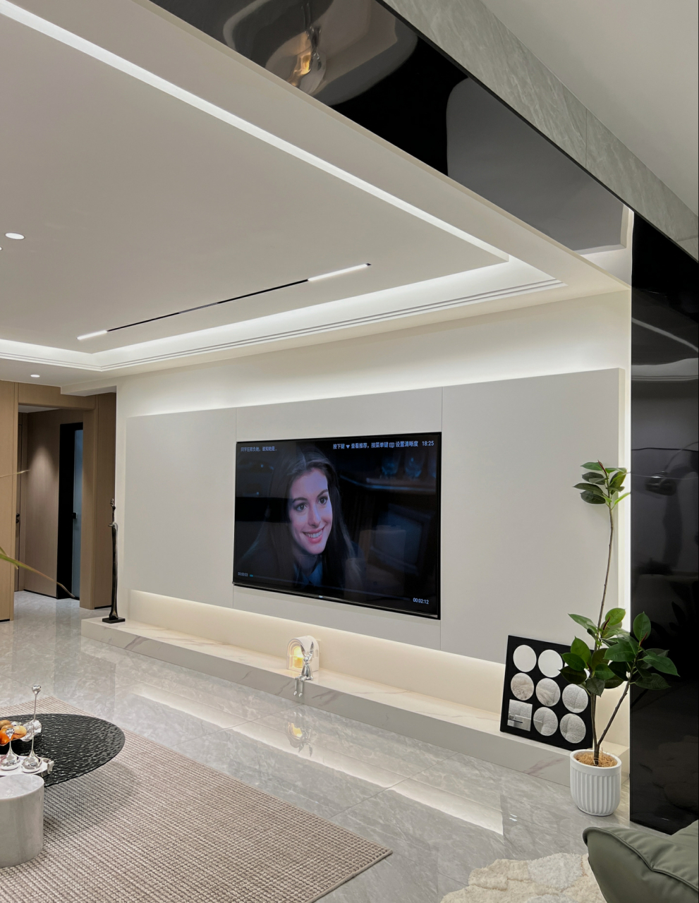 无主灯 悬浮吊顶的现代简约风#装修