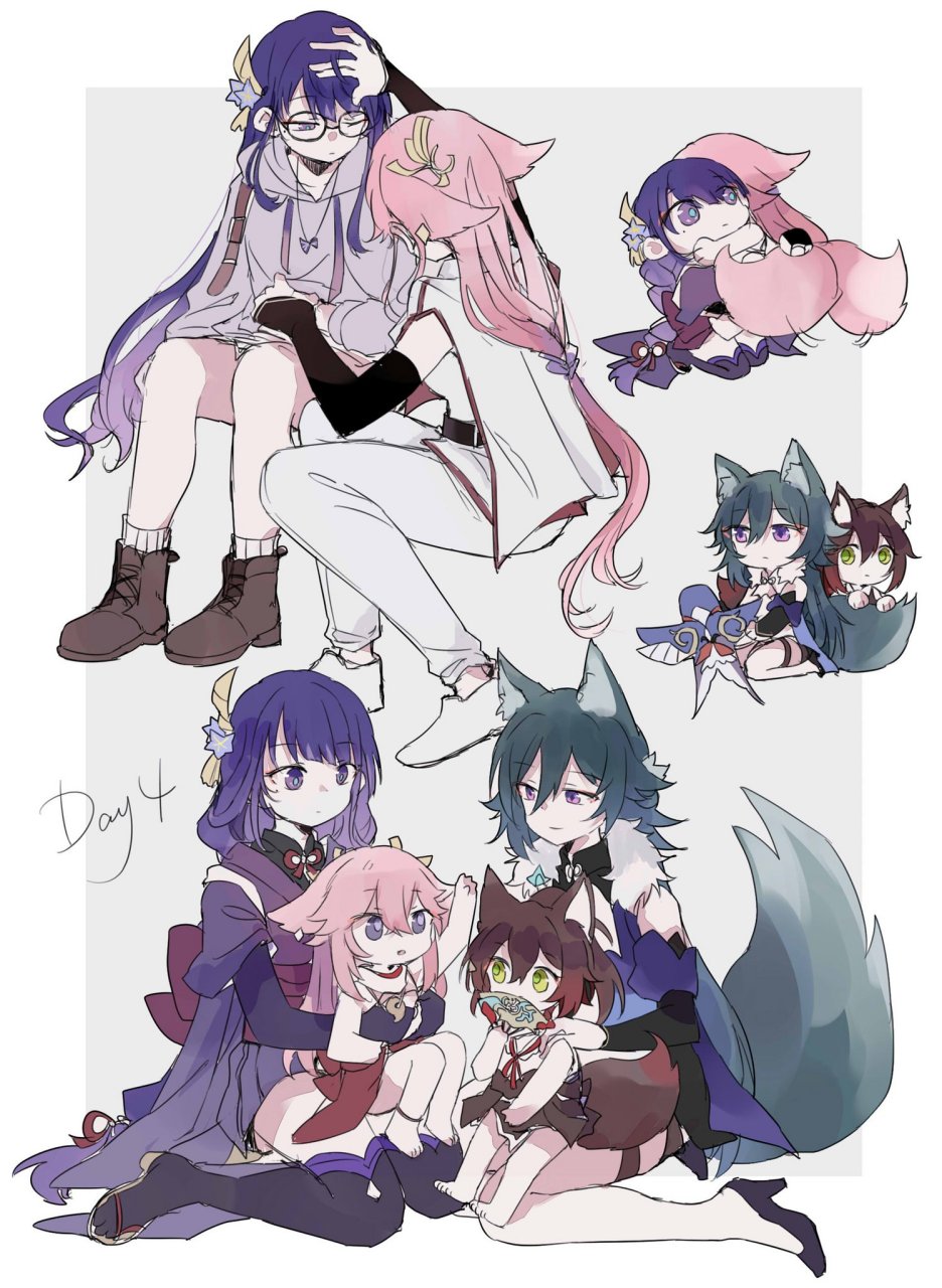 崩铁与原神的小狐狸 垂耳狐和竖耳狐