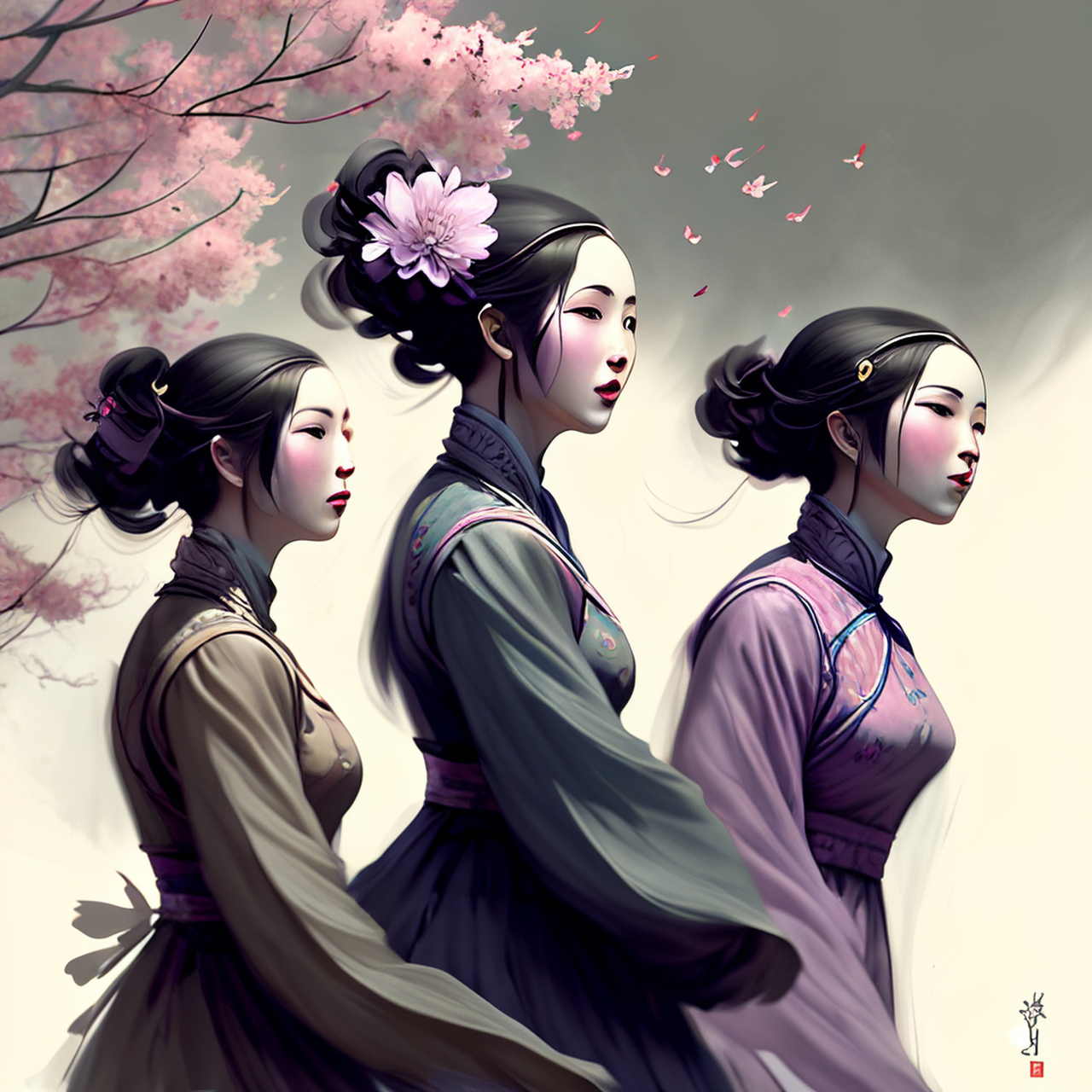 刺桐花发照人明,三看薰风舞绛英.意境,典雅,宁静#百度ai绘图黑科技