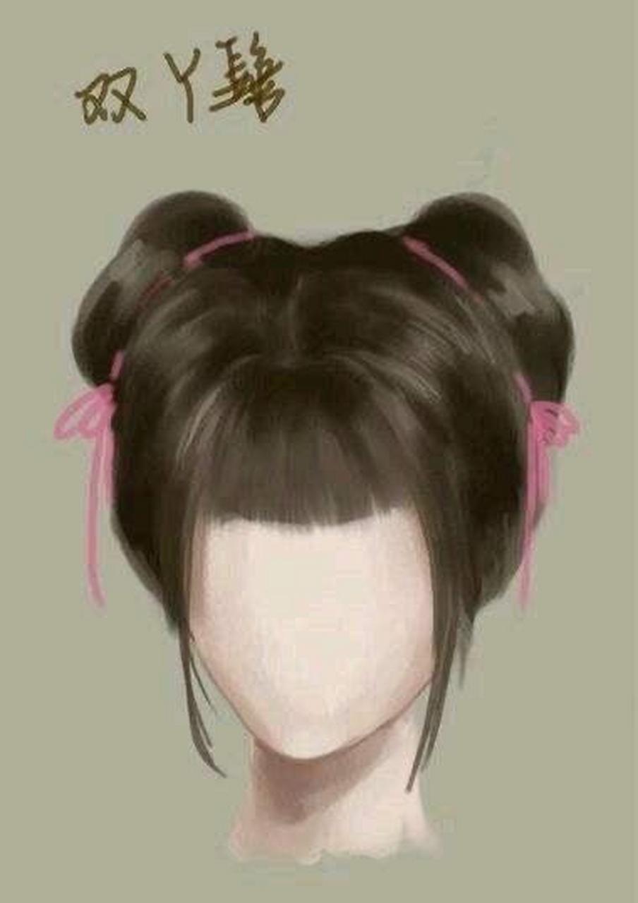 【双丫髻】 一听就让人觉得是属于小女孩的一款发型,它的确是古代儿童