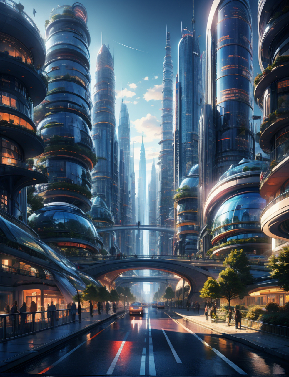 满足人们对1级文明的未来城市憧憬#ai绘画
