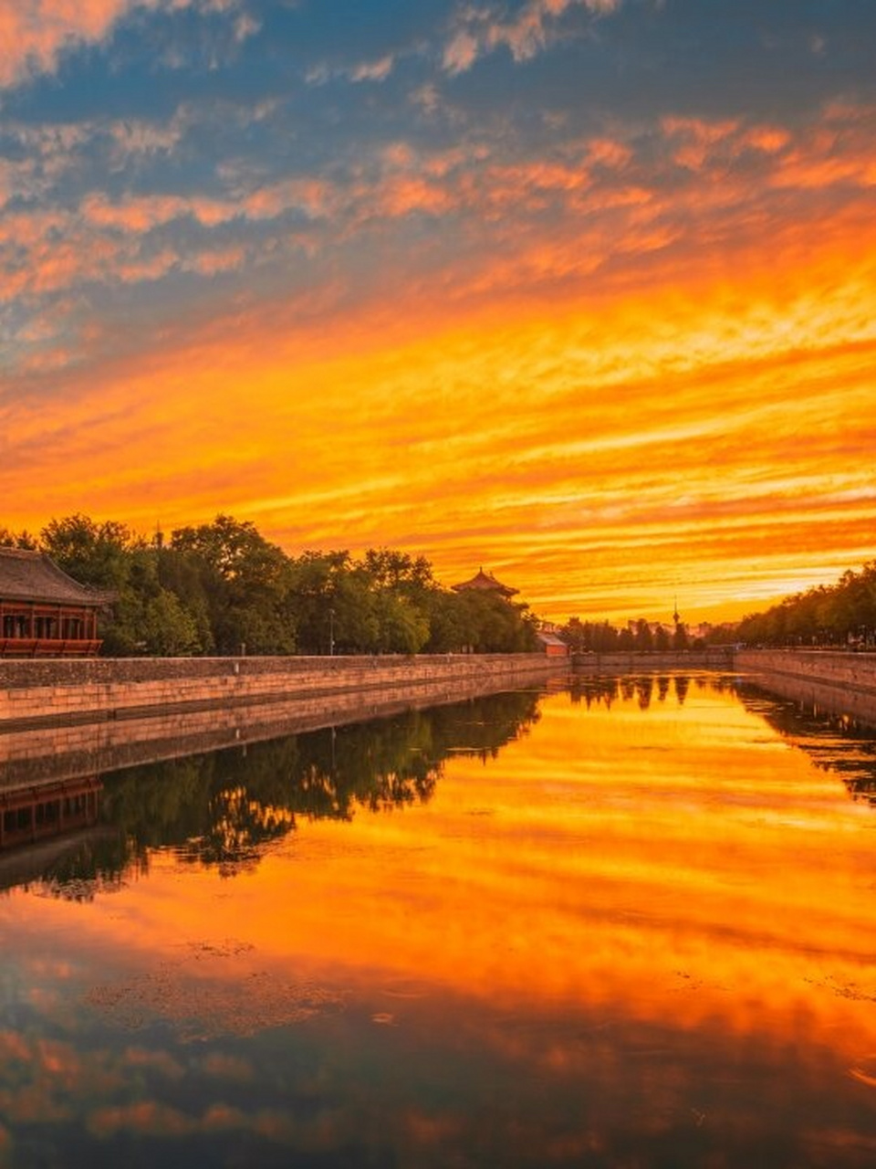 北京晚霞 天空图片