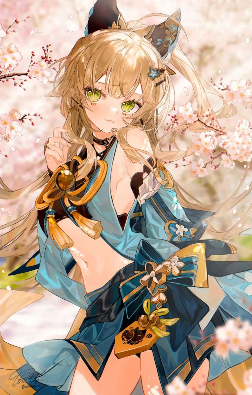 绮良良,可爱(画师@utsuhostoria_,图源推特)#原神# #原神美图分享