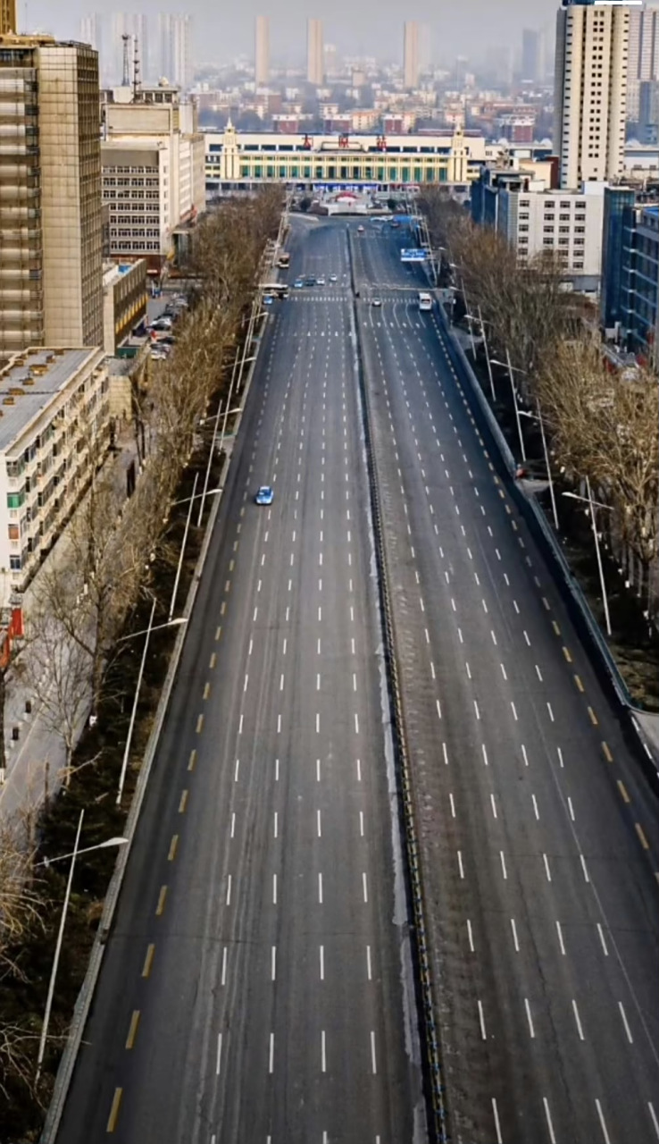 太原迎泽大街,2020年2月