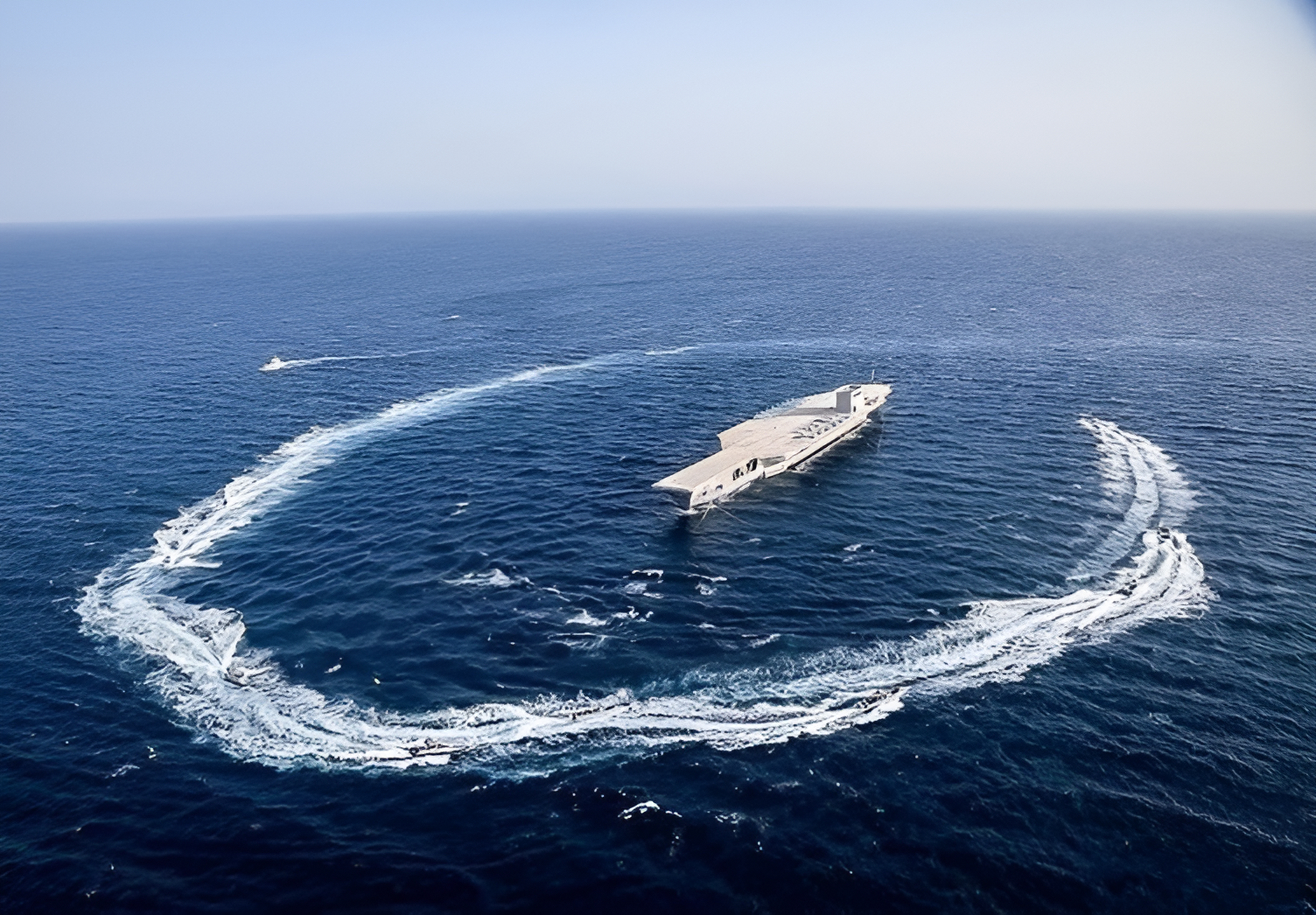 航母怎么打,伊朗来演练了.