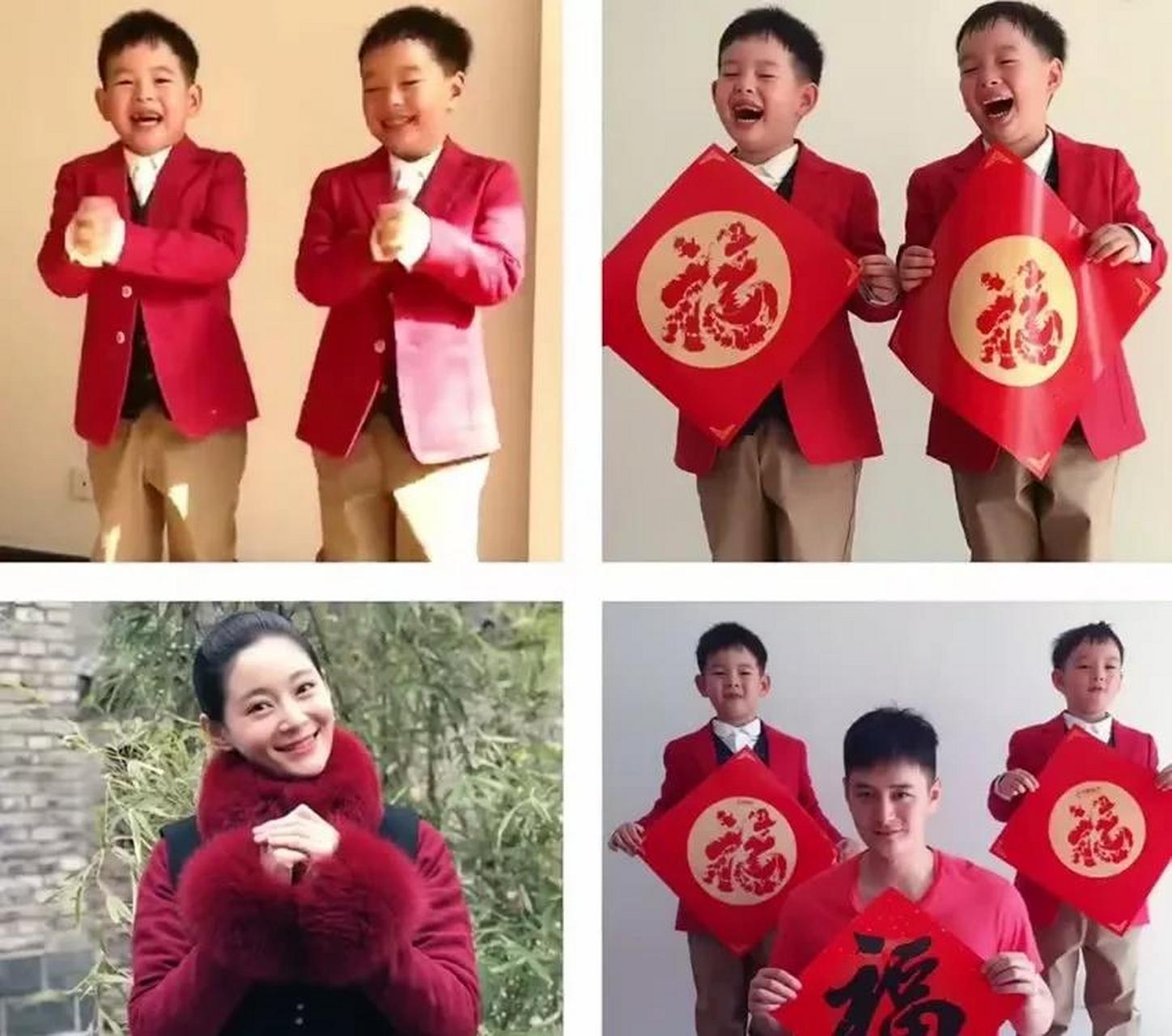 gif创作人# 王媛可最美"一片云",两个双胞胎儿子帅气又可爱,丈夫王雨