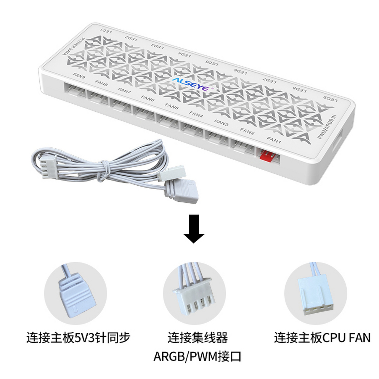 alseye奥斯艾台式电脑风扇集线器!