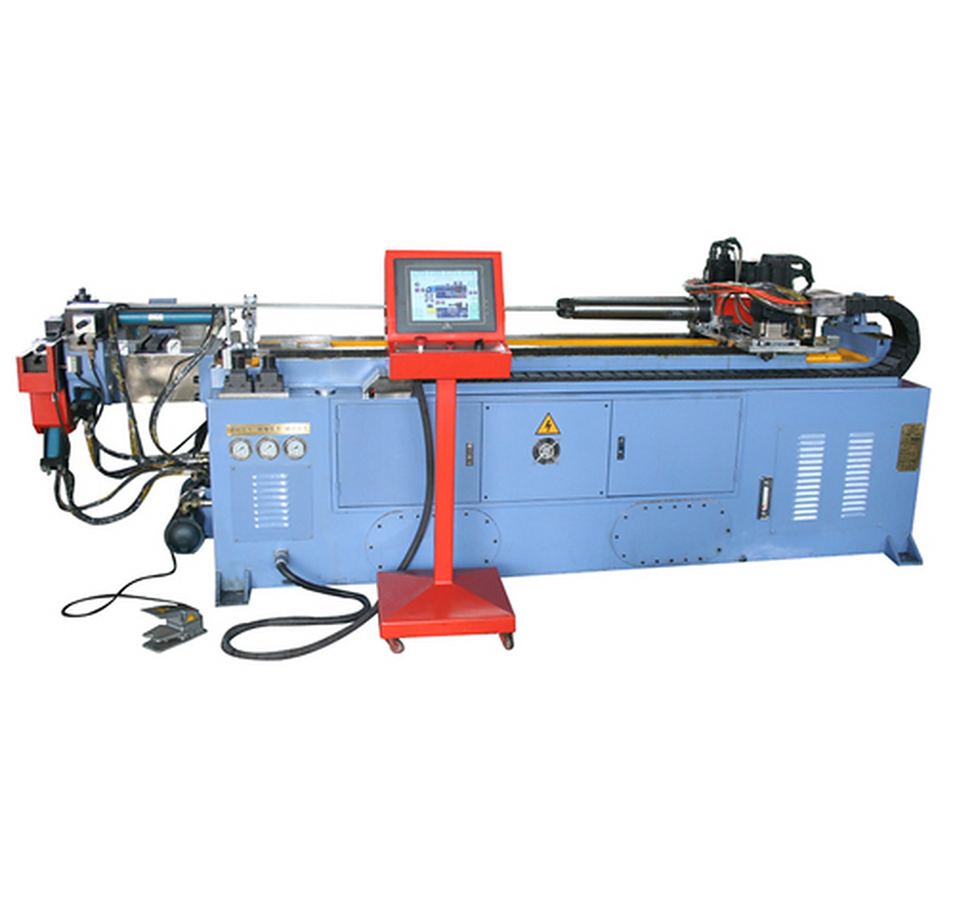 机器特点:  1,plc控制全自动数控弯管机;  2,y.b.