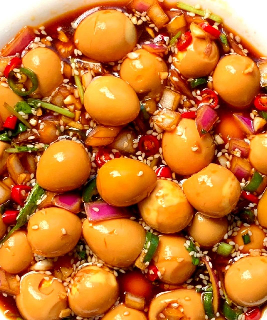 感谢网友分享,这道凉拌鹌鹑蛋真的很适合夏天,口感清爽,下饭超好吃!