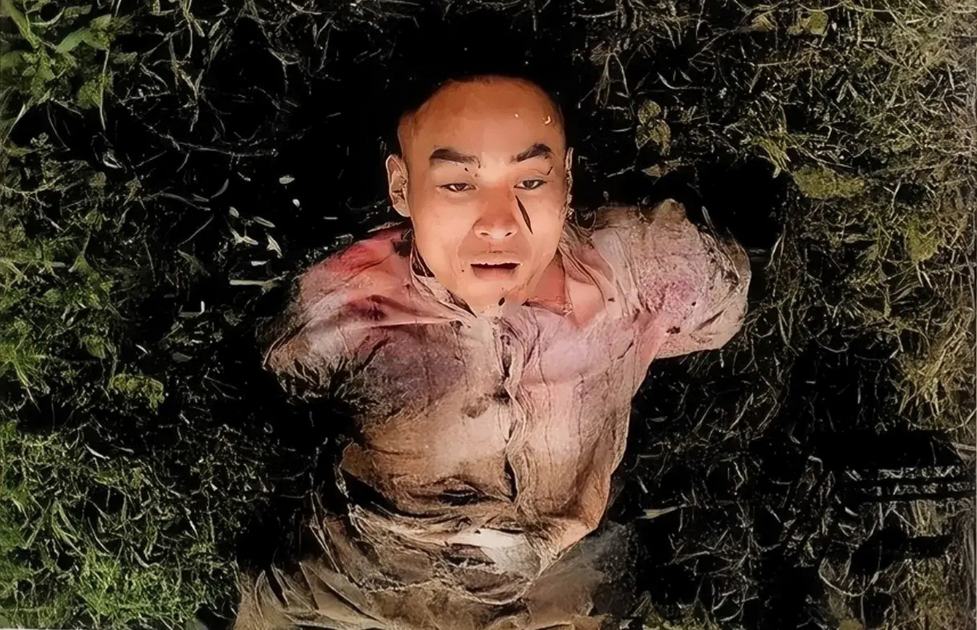 1950年,台北刑场,聂曦烈士牺牲后留下的一张珍贵照片.