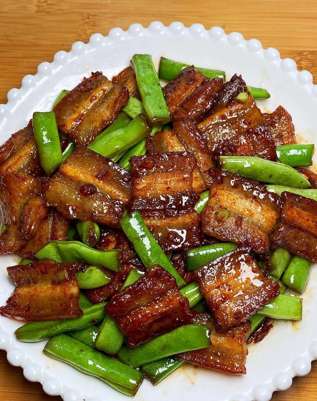 四季豆炒五花肉