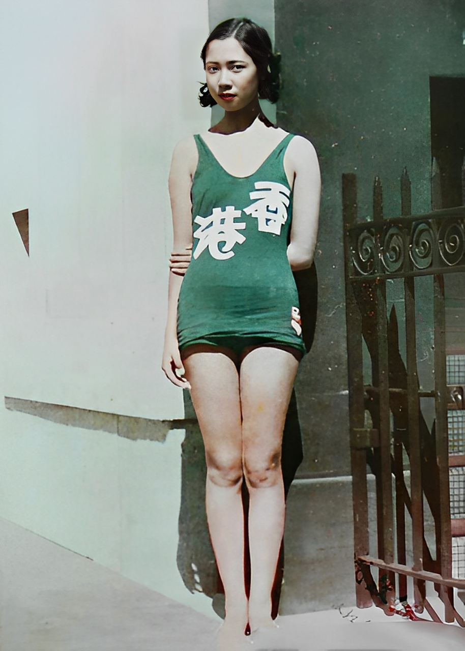 1947年,29岁的国家游泳健将杨秀琼!还是蒋宋美龄的干女儿!