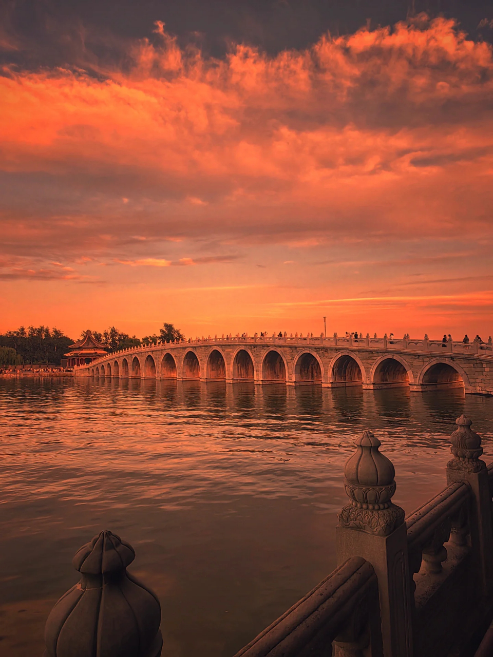 颐和园晚霞,一个字:绝美!