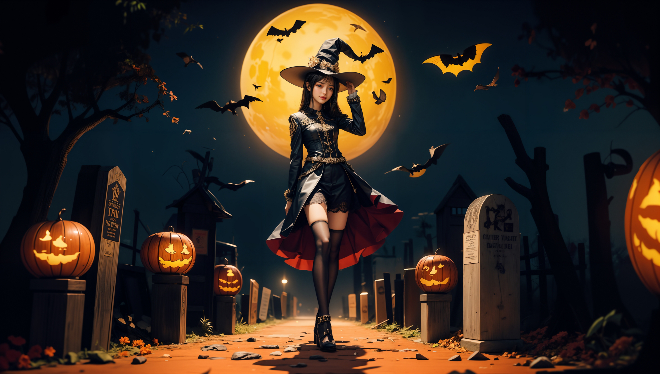 万圣节鬼故事# #ai美女# #美女# #ai绘画美女写真# #桌面壁纸# 褪圣