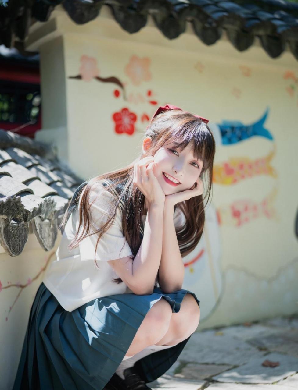 清新漂亮女孩的jk制服摄影