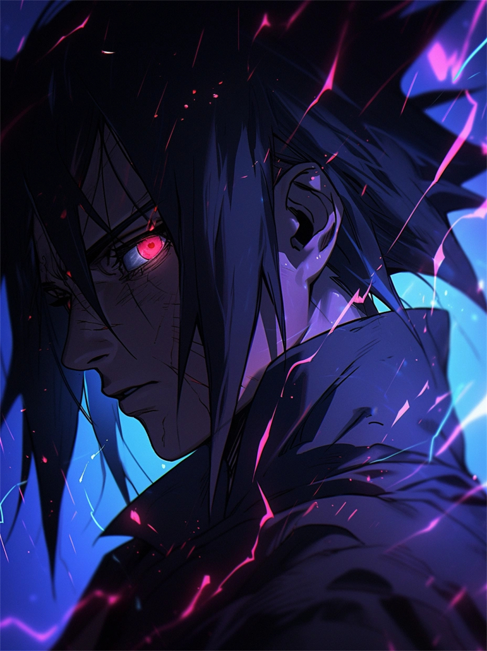 火影忍者|宇智波佐助  木叶名门宇智波一族末裔,为复兴宇智波一族而踏