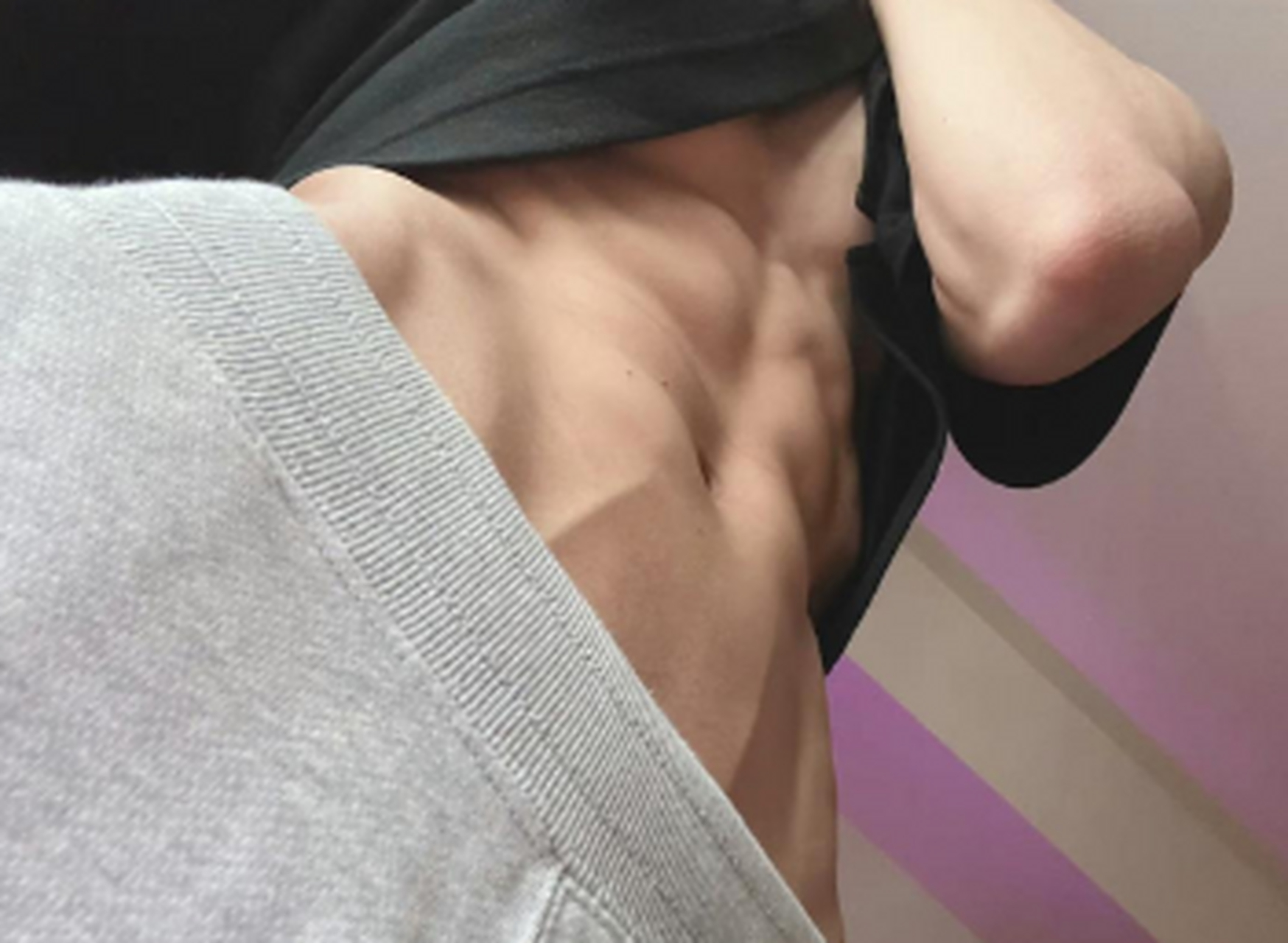 爆起的青筋 #腹肌