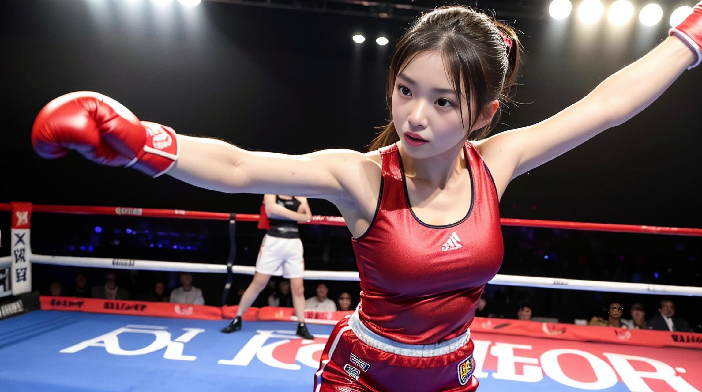 ai美女-活力满满的拳击宝贝(3)#美女# #ai绘画# #ai