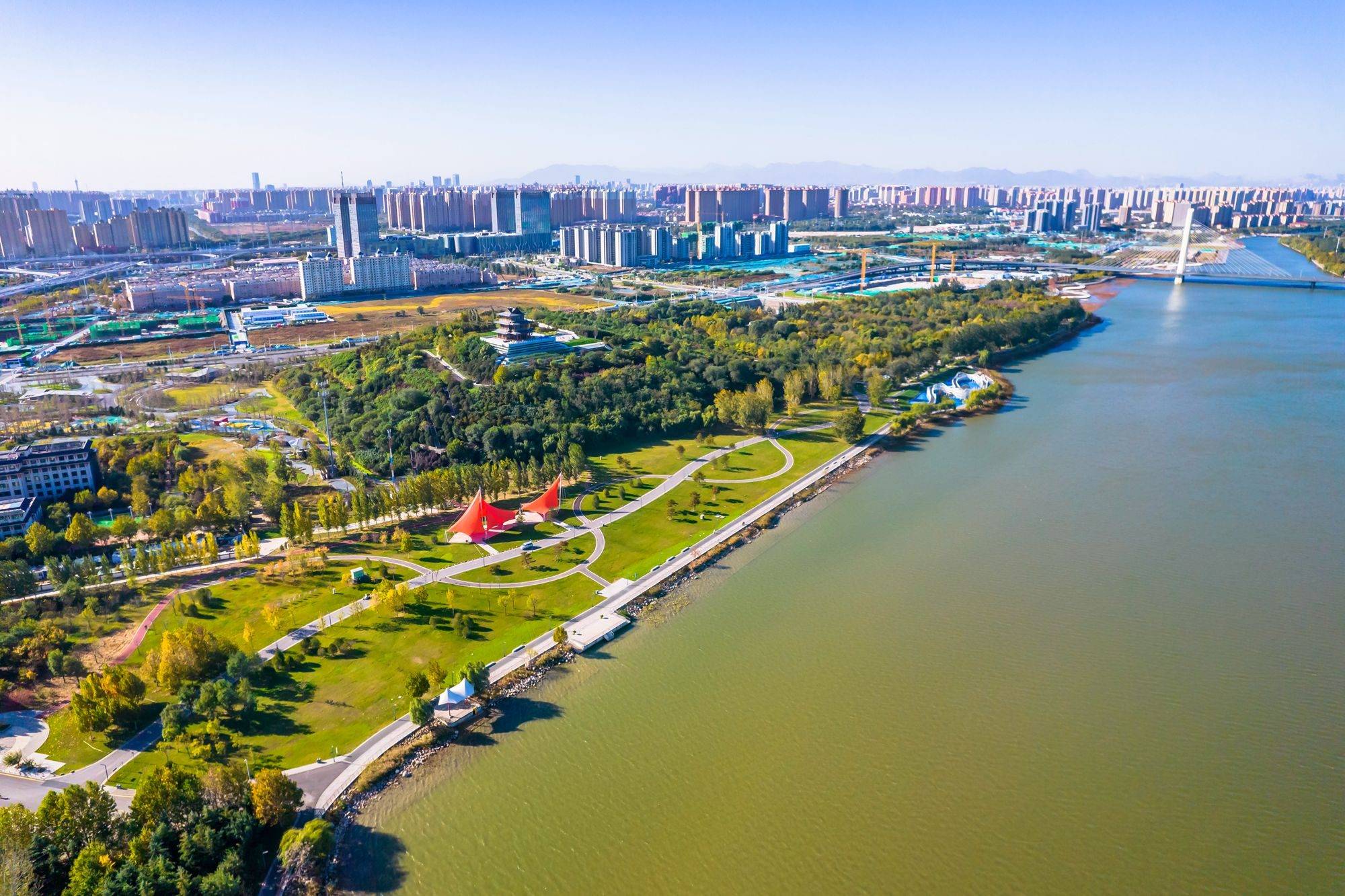 石家庄太平河城市片区,风光旖.@行走中的美景的动态