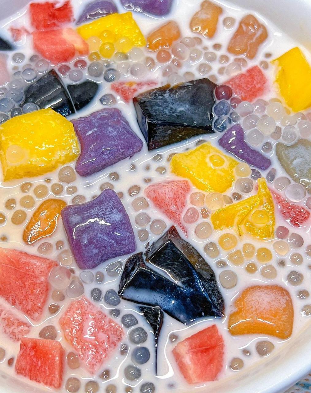 夏日必喝小甜品|芋圆烧仙草🧋真的太爱啦炎炎夏日当然要喝冰冰凉凉