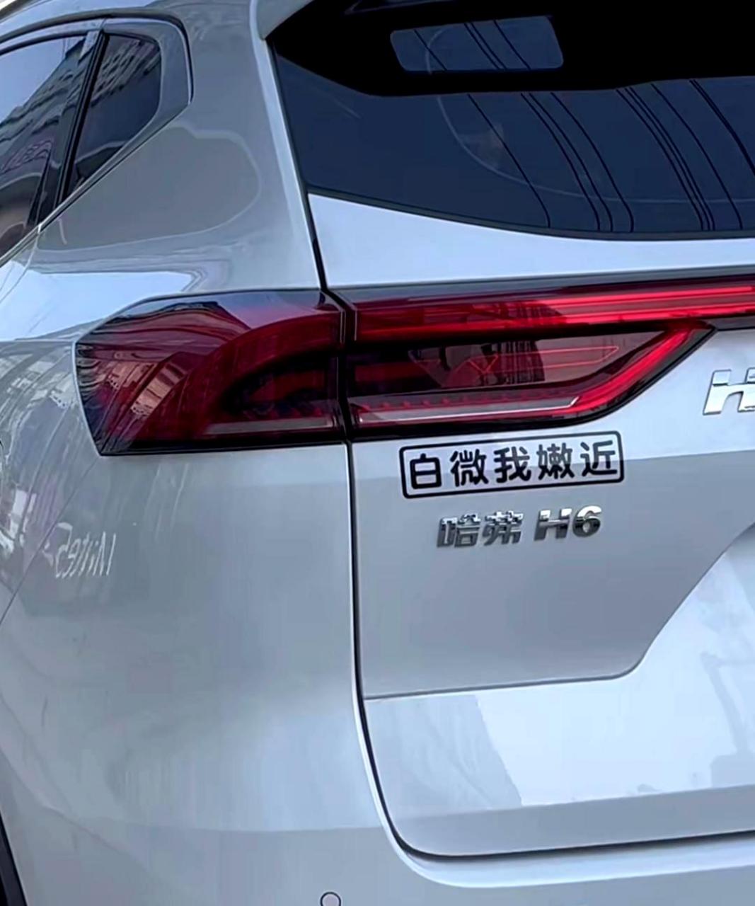 这五个字是"great wall haval",意思是"长城哈弗".