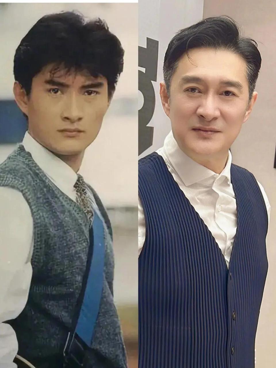 黄安,年轻时候的样子一如既往地帅气,而现在则呈现出了一种成熟魅力