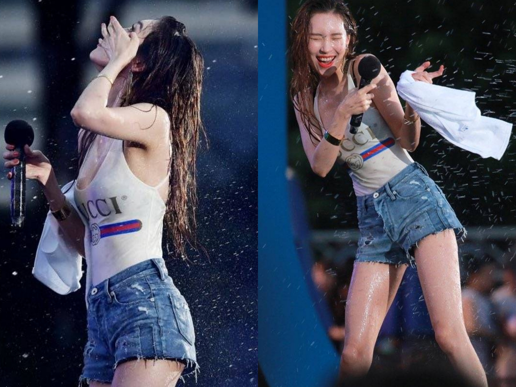 爱豆# 韩国女团竞争台激烈了,穿着泳装就上了!