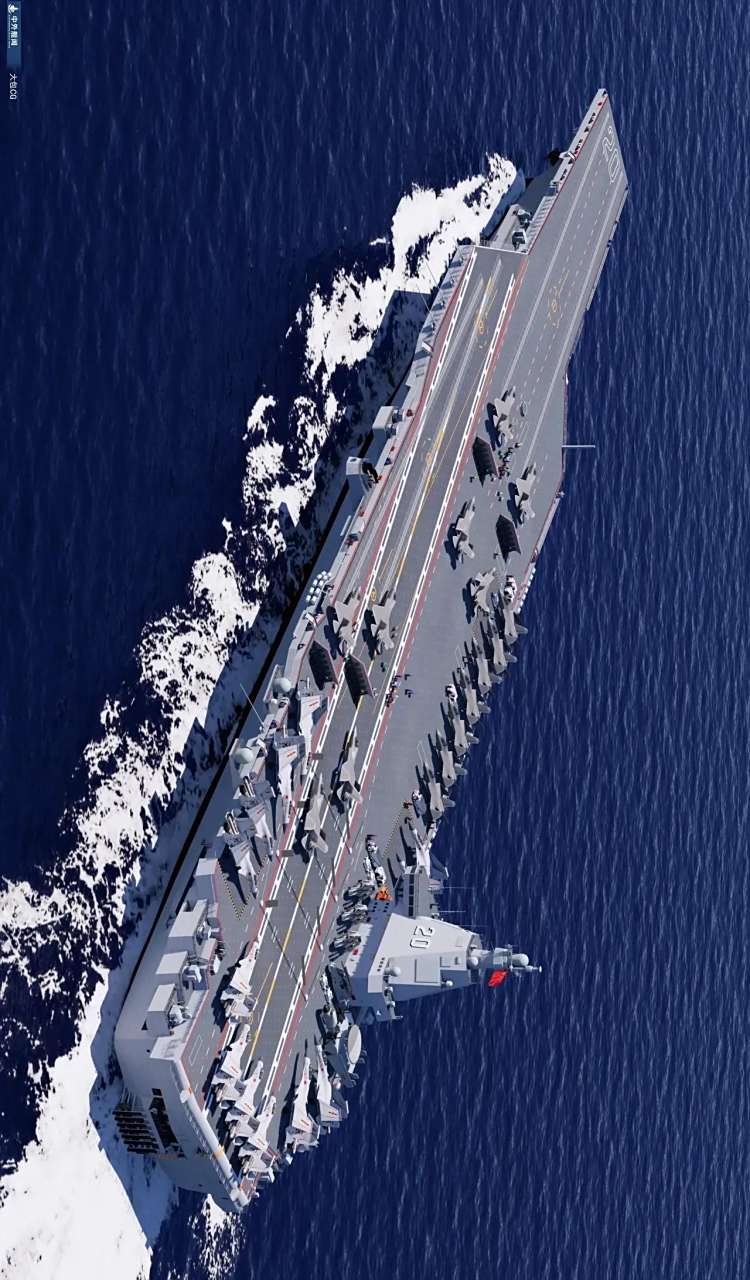 中国10万吨级核动力航母意想图,弦号20,建议命名台湾舰,颜值就是担当
