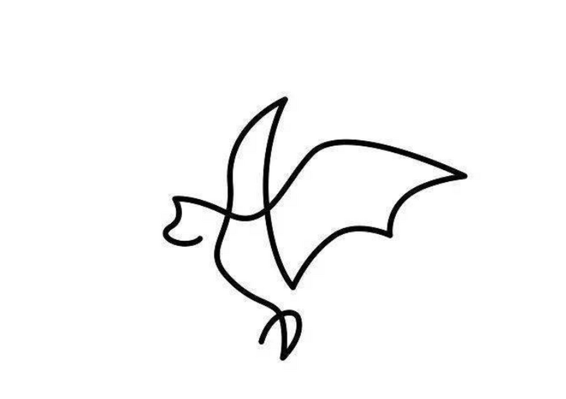 简笔画教程,一笔就可以完成,对于新手来说非常友好.