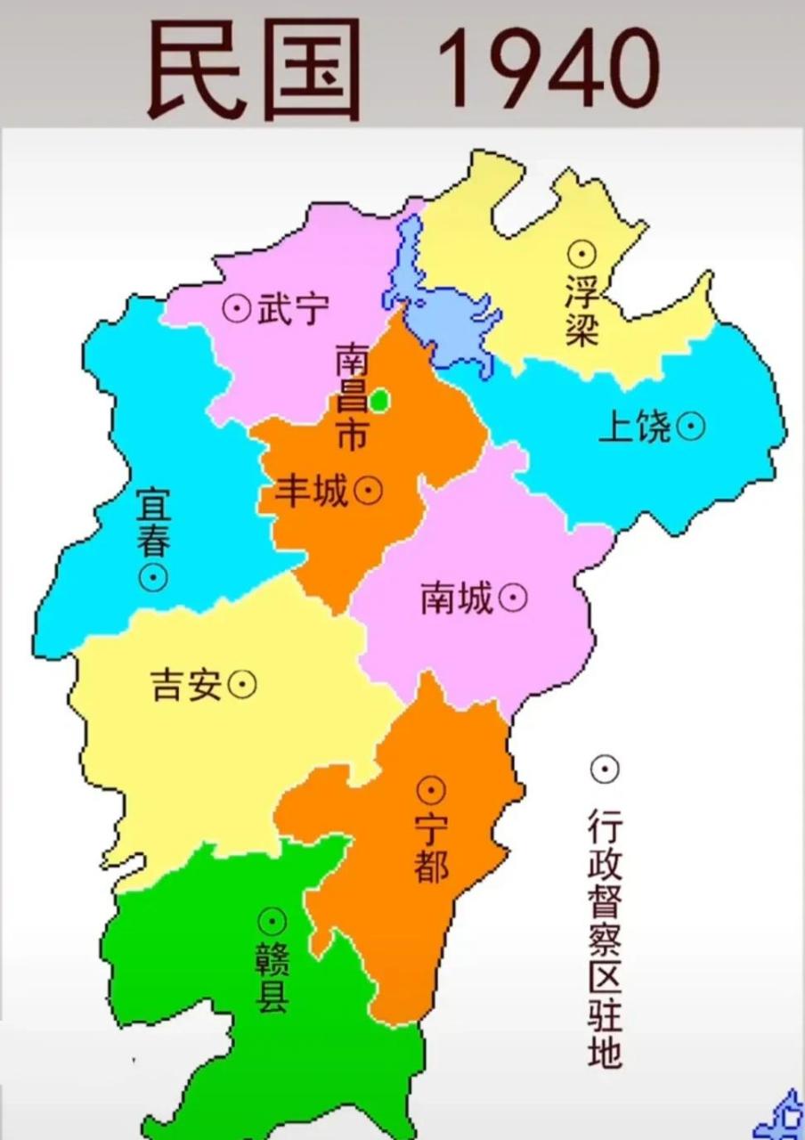 明朝时期的1615年一2015年,"江西省"地图行政区域划分变迁,想要了解"