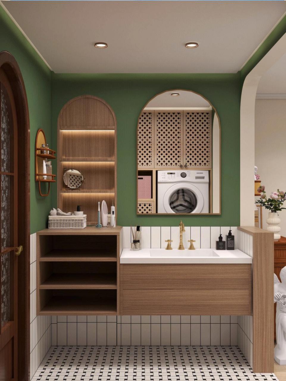 复古风卫生间真是yyds!