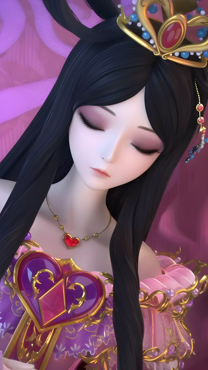 国漫女神|《精灵梦叶罗丽》叶罗丽与金王子ai精修高清手机壁纸:为了