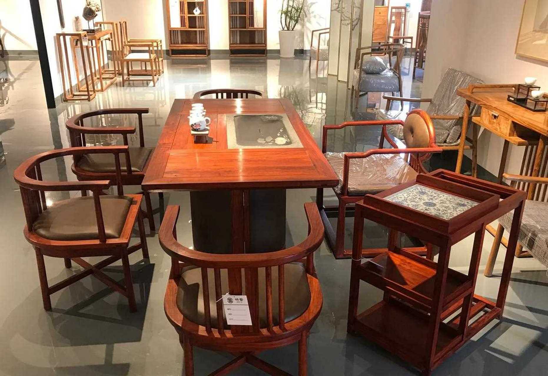 [没眼看] [汗] 印尼花梨木茶桌 中式风格在空间上尊崇排布均衡的设计