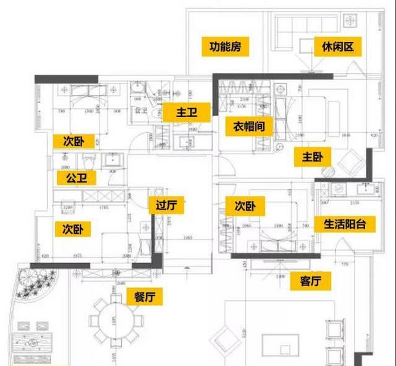 戶型結構:6室2廳1廚3衛