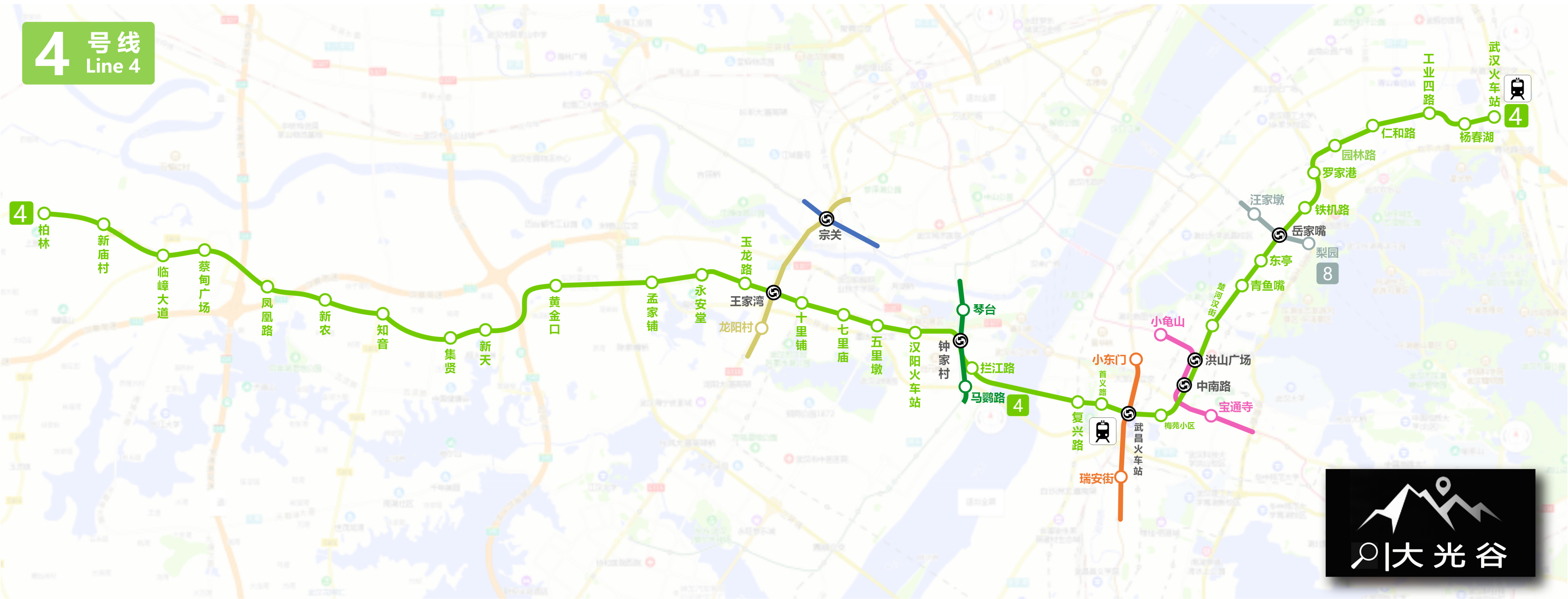 武汉地铁4号线运行图,武汉地铁日客流已突破266万.