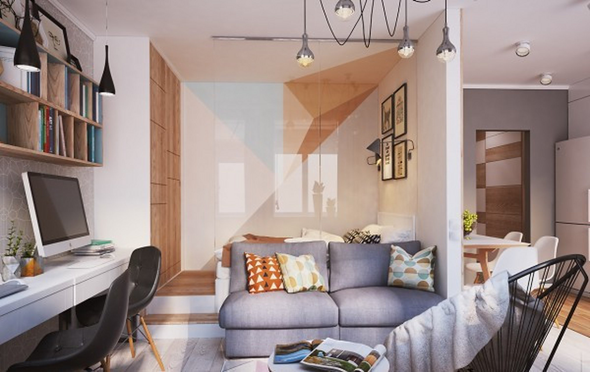 一套漂亮的50平米单身小公寓