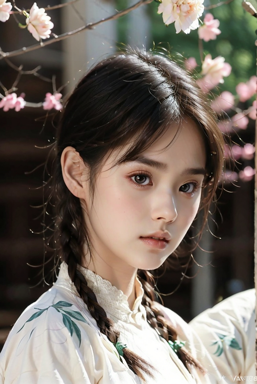 民国风小巧玲珑美少女写真图集,国潮美女艺术照壁纸