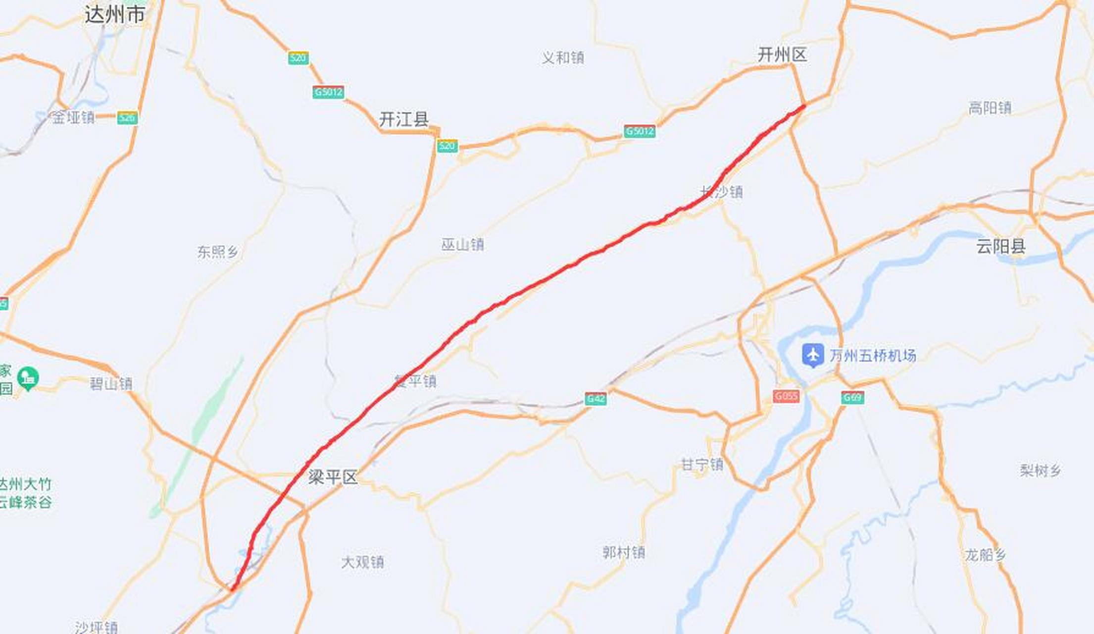 开梁高速公路规划图图片